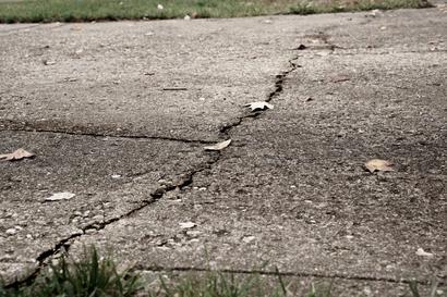 Crack in driveway