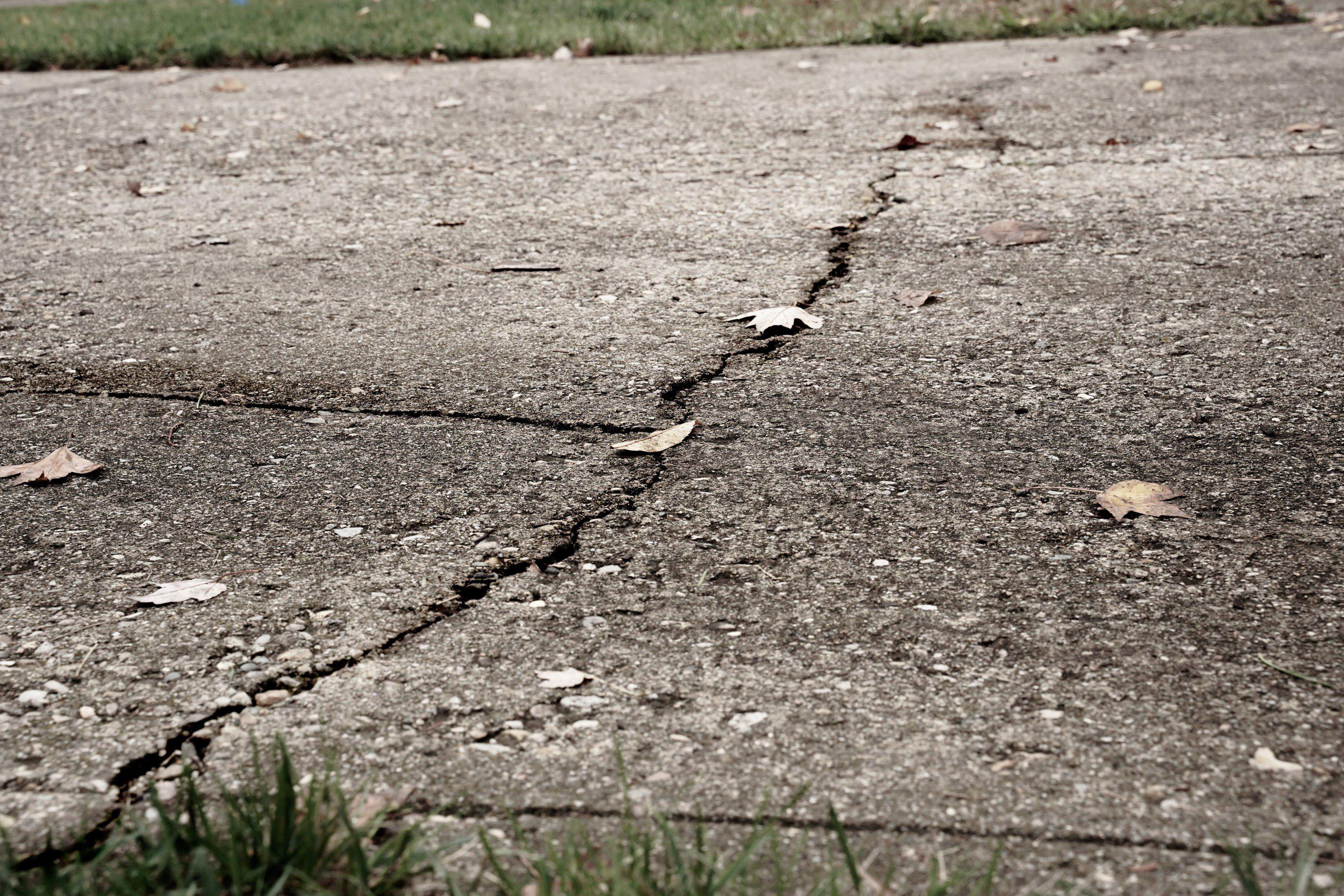 Crack in driveway