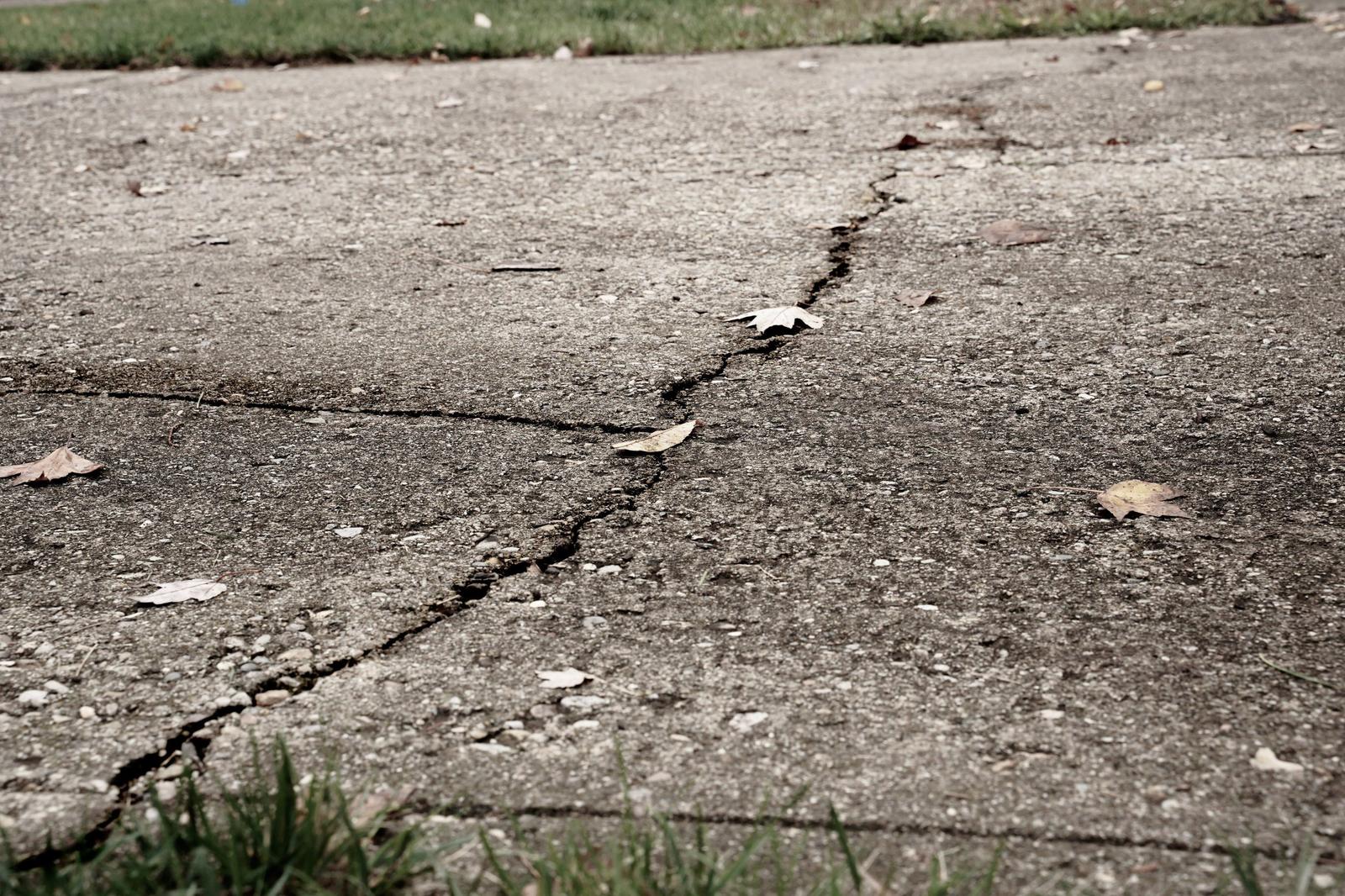 Crack in driveway