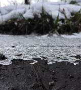 Ice on ground