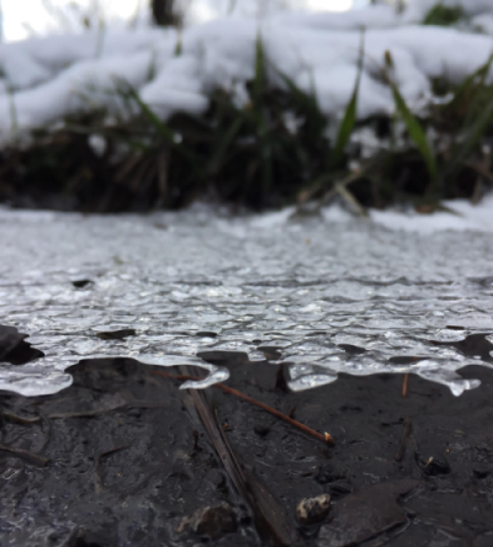 Ice on ground