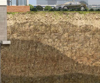 Graphic representation of deep foundation soil layers