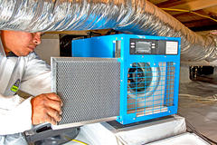 Dehumidifier in crawl space