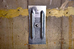 Wall anchor installed on the foundation wall.