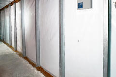 Wall braces were installed on the interior sealed basement wall.