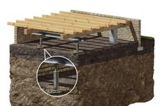 Intellijack crawl space supports 3D illustration.