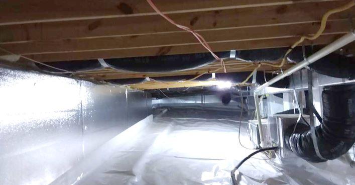 Encapsulated crawlspace.