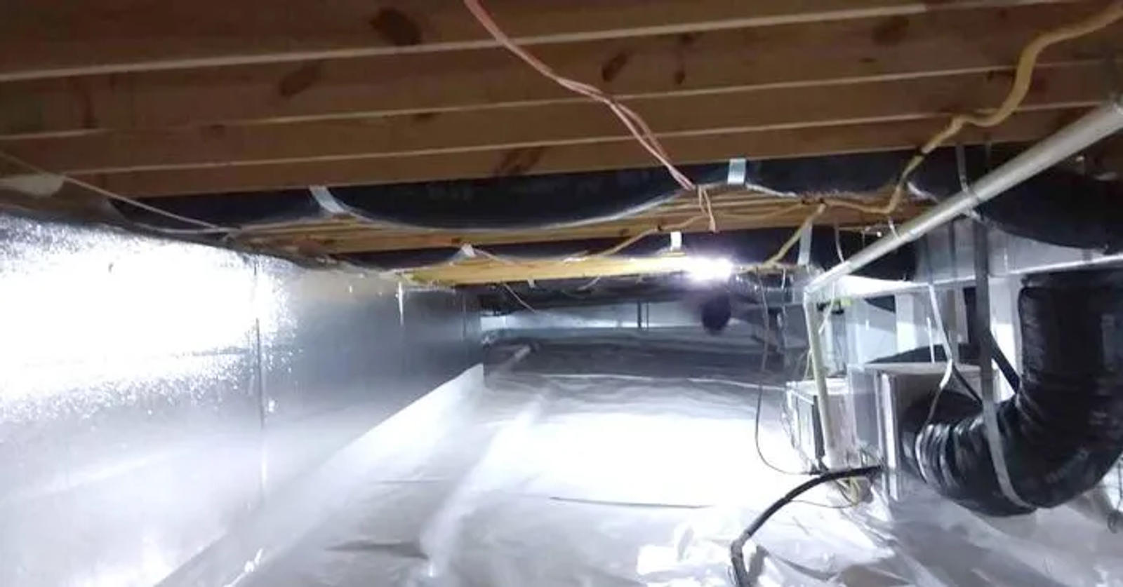 Encapsulated crawlspace.