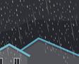 Heavy rains on your home illustration.