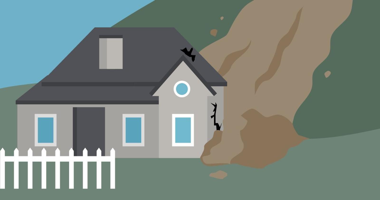 Mudslides cracking foundation.