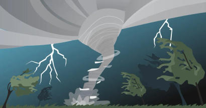 Tornado illustration.