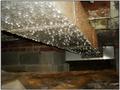 Close-up of condensation in crawlspace.