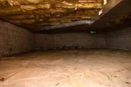 Crawlspace before encapsulation.