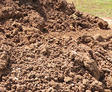 Loose dug-up backfill soil