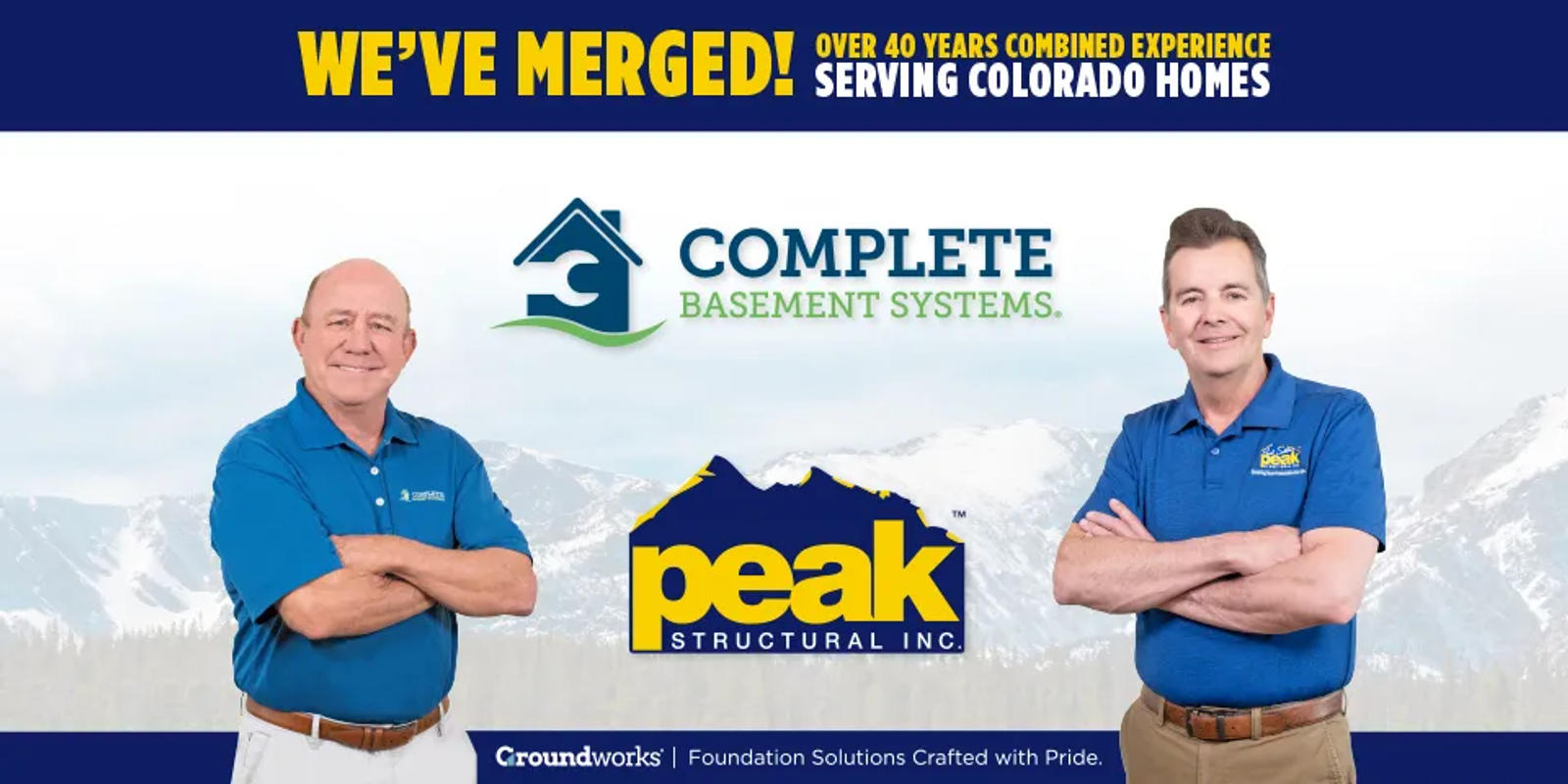 CBS and Peak Structural "We've Merged!" flyer.