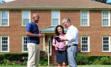 CFI and the couple are discussing outside of the home.