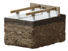 Encapsulated Crawlspace with open vent, 3D cut out..