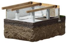 ExtremeBloc and vapor barrier 3D cutout illustration,