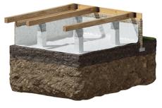 Encapsulated crawlspace 3D cutout illustration.