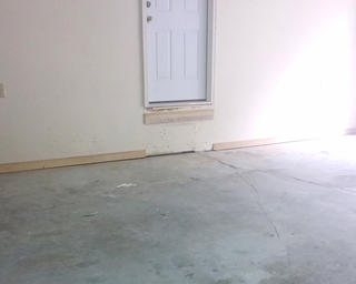 Interior cracked concrete.