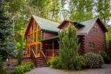 Cabin on a mountain.