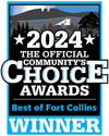 2024 Official Community's Choice Awards: Best of Fort Collins - Winner.