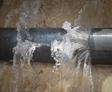 Leaking burst pipe.