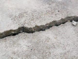 large concrete crack