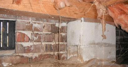 damaged crawl space
