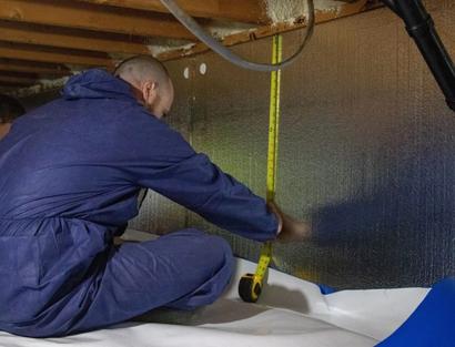 crawl space vapor barrier installation