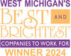 Badge showing "West Michigan's Best and Brightest Companies to Work For, Winner 2024.