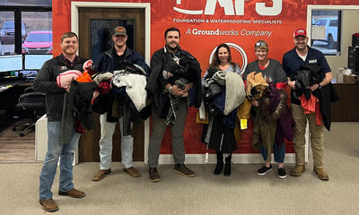 Goodworks AFS committee group shot at Coat Drive.