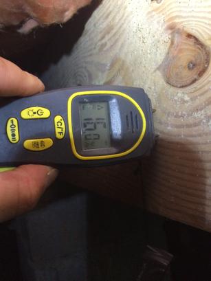 High humidity in crawlspace.