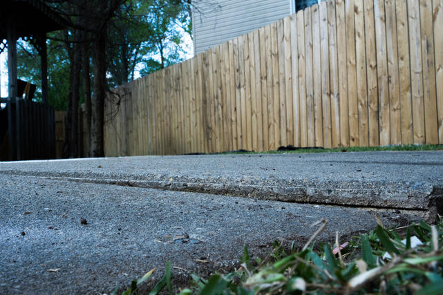 Uneven sidewalk