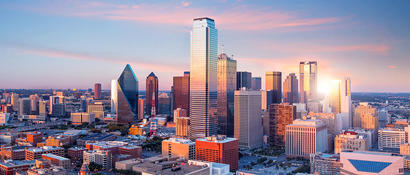 Dallas, TX wide shot.