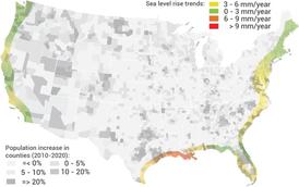 Seal level rise trend map