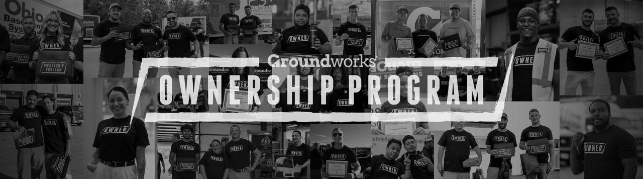 Collage of people holding certificates with "Groundworks Ownership Program" banner across the center.
