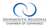 Logo of Monmouth Regional Chamber of Commerce with two blue interlocking circles above the text.