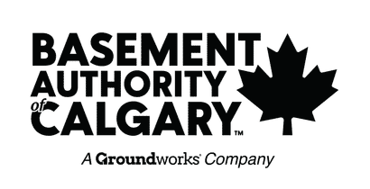 Basement Authority of Calgary logo with a maple leaf icon.
