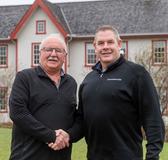Handshake photo with Matt Malone and Doug Lacey