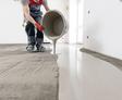 pouring self-leveling concrete