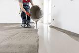 pouring self-leveling concrete