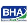 BHA logo with "Basement Health Association" and tagline about health being a necessity and a luxury.
