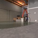 CGI of wet basement floor and bucket