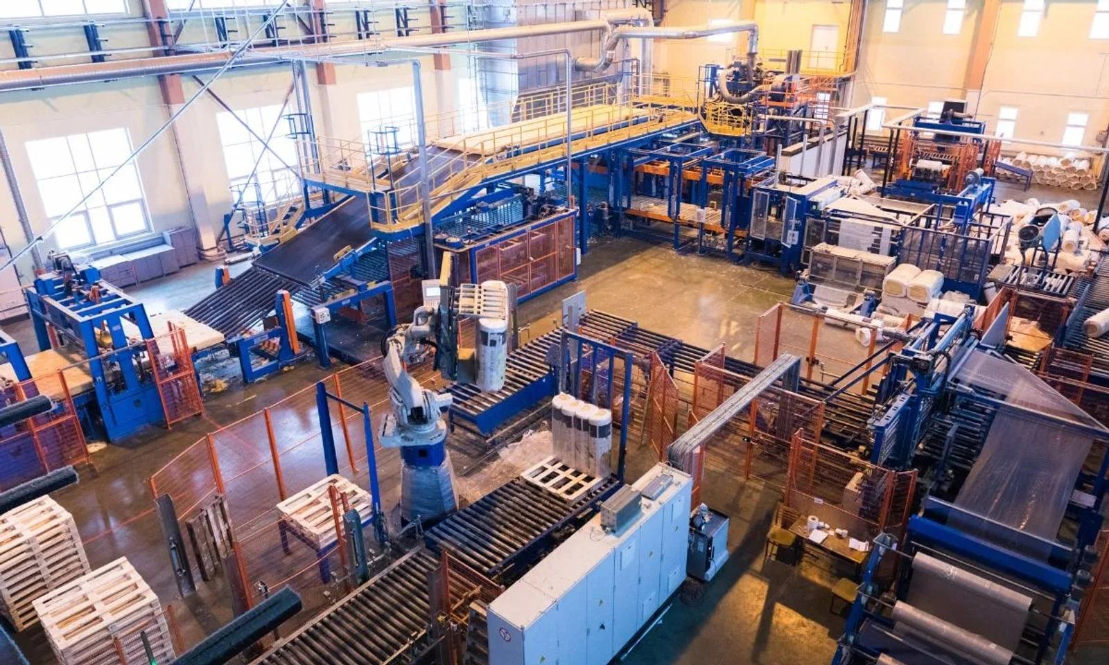 Manufacturing floor at a facility