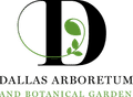 Logo of an arboretum and botanical garden with a green leaf design and text below.