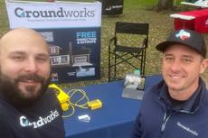 Groundworks San Antonio branch supporting cupids chase 5k event with table