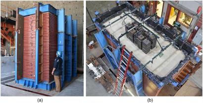 Experiments were performed using the laminar soil container of the University of California, San Diego Powell laboratory