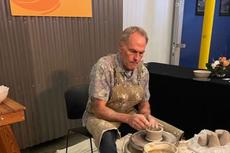 Artist at the Empty Bowls Gala