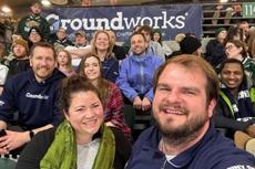 Groundworks NW Washington team attending an Everett Silvertips hockey game